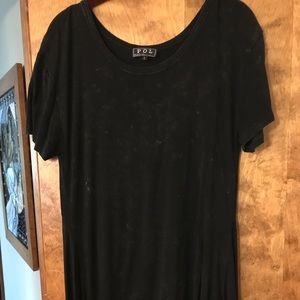 POL shark bite hem tee